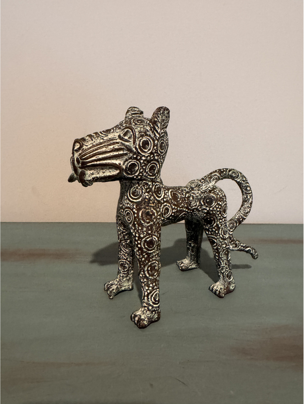 Handcrafted Benin Bronze Leopard Statue | African Tribal Art